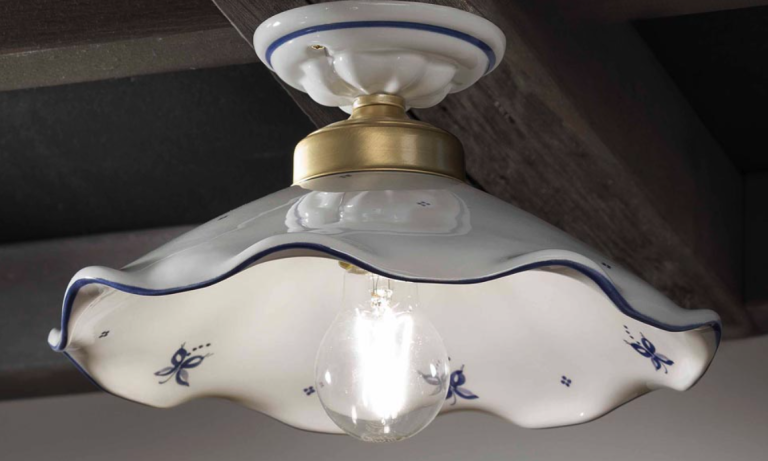 Luces de techo estilo industrial retro de cerámica