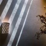 Photo handmade clay wall sconce
